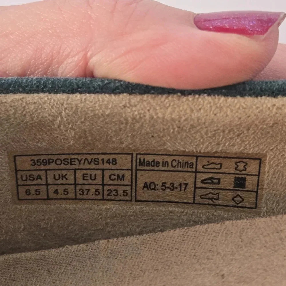 Vionic Gem Posey Ballet Flat Green Perforated Sue… - image 7